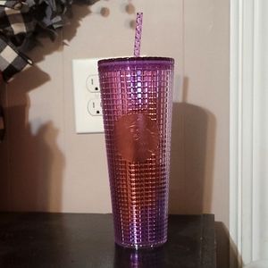Starbucks purple/orange grid BNWT